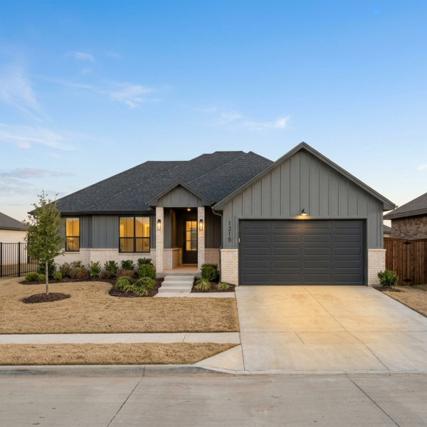 custom home exterior texas